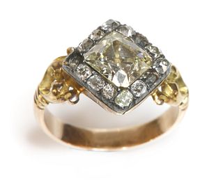 A Georgian diamond cluster ring,