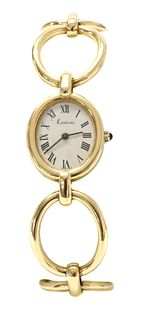 A ladies' 18ct gold L.V. Chopard mechanical bracelet watch, by Kutchinsky, c.1968,