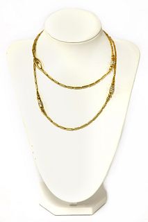 An Italian 18ct gold diamond set necklace, by Orlandini, c.1970,