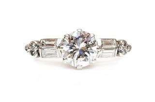 A platinum diamond ring,