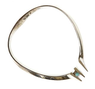 A Mexican sterling silver Taxco torque necklace, by Hecho En,