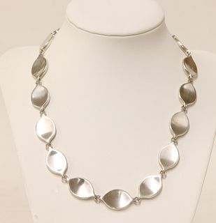 A sterling silver necklace, by Georg Jensen,