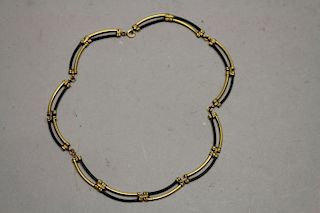 Vintage Gold Filled/Black Necklace