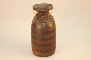 Vintage 1930's Nigerian African Carved Wooden Vase