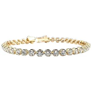 Stunning Brilliant Diamond Tennis Bracelet - 18K Gold