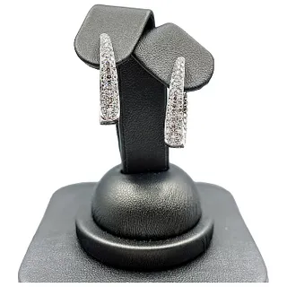 Decadent Diamond Pave Hoop Earrings