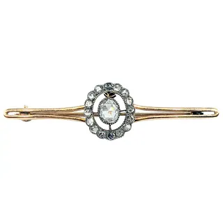 Vintage Rose Cut Diamond Brooch / Pin