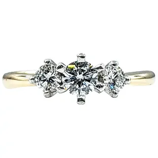 Attractive Three Stone Diamond Engagement Ring