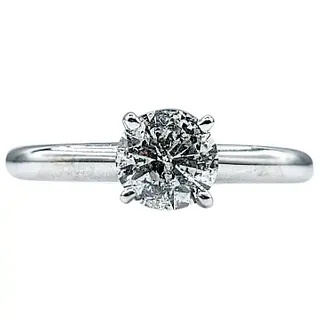 Traditional Brilliant Cut Diamond Solitaire Engagement Ring