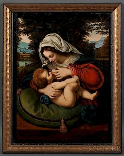 After Andrea Solario (French, 1460-1522)      Virgin of the Green Cushion