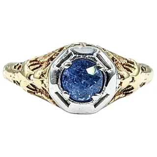 Unique Art Deco Sapphire Engagement Ring