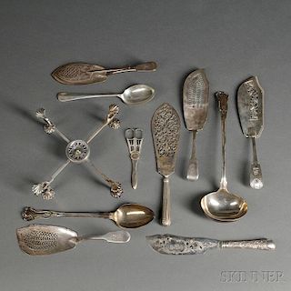 Assorted Group of English Sterling Silver Flatware