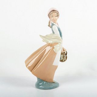 Nao By Lladro Porcelain Figurine, Girl With Basket