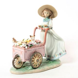 Kitty Cart 1006141 - Lladro Porcelain Figurine