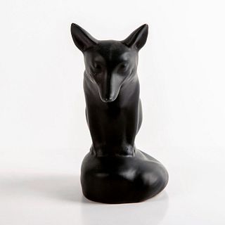 Royal Doulton Unique Color Trial Figurine, Seated Fox Black