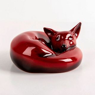 Royal Doulton Flambe Figurine, Fox Curled HN147D
