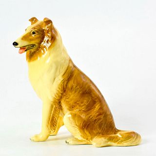 Mortens Studio Chalkware Dog Figurine, Large Seated Collie