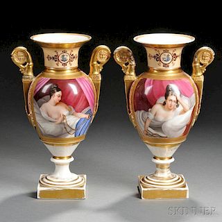Two Paris Porcelain Vases
