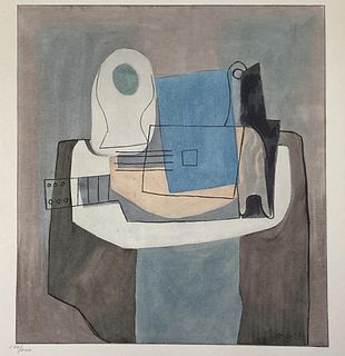 Pablo Picasso (After) - Chitarra Bottiglia E Fruttiera