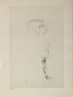 Henri Toulouse Lautrec (After) - Yvette Guilbert IX
