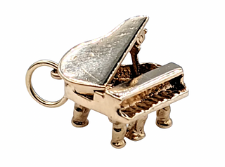 Adorable 14K Gold Piano Charm / Pendant