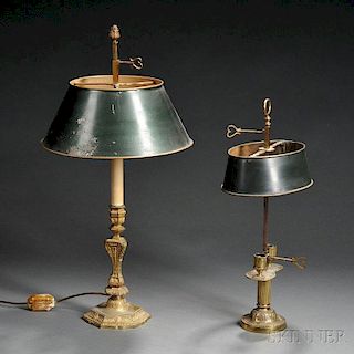 Two French Bronze Lamps