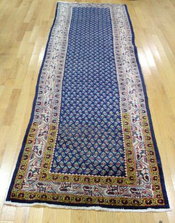 Vintage And Finely Hand Woven Runner .