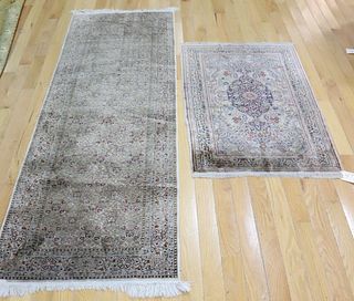 2 Vintage Sikk Hand Woven Carpets