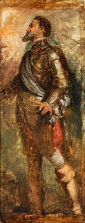 MARIANO FORTUNY MARSAL (Reus, Tarragona, 1838 - Rome, 1874). 
"Henry IV of Valois", 1860. 
Oil on paper mounted on cardboard.