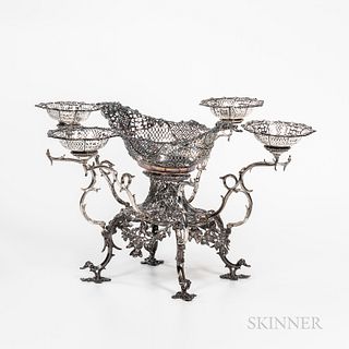 Rococo Sterling Silver Epergne