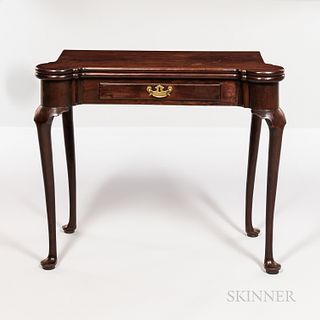 Queen Anne Mahogany Turret-corner Card Table