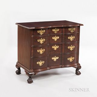 Chippendale Carved Mahogany Block-front Chest of Drawers