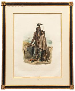 After Karl Bodner (America/Switzerland, 1809-1893), Abdih-Hiddisch. A Minatarre Chief.