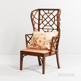 Late 18th/Early 19th Century-style "Cockpen" Upholstered Chair