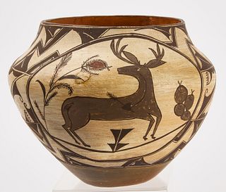Acoma Olla with Deer