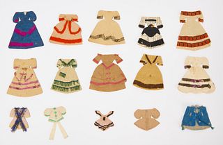 15 Early Paper Doll Dresses