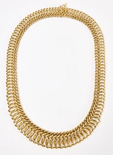 14kt Gold Graduated Link Necklace