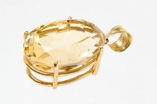 Large Pendant with 14kt Gold Mount