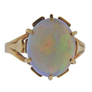Vintage 18K Gold Opal Ring