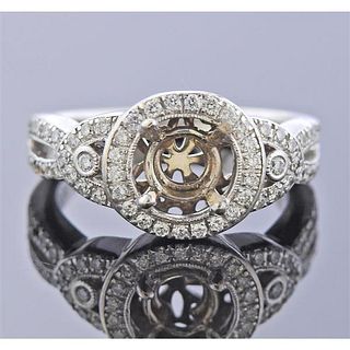 Simon G 18K Gold Diamond Engagement Ring Mounting