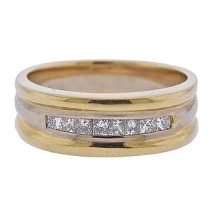 14k Gold Diamond Men&#39;s Wedding Band Ring