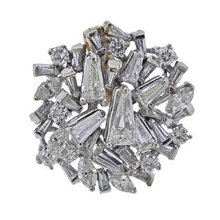 14K Gold Diamond Cluster Pendant