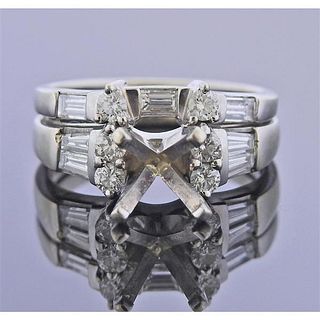 14k Gold Diamond Engagement Wedding Ring Setting