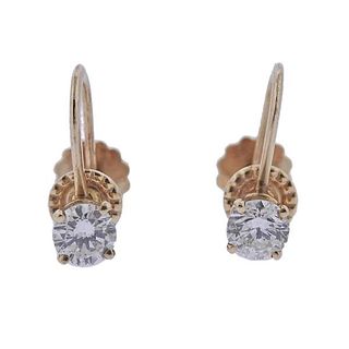 14K Gold Diamond Earrings