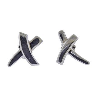 Tiffany &amp; Co Picasso Silver X Stud Earrings