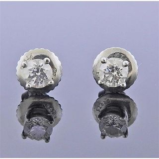 Tiffany &amp; Co Platinum Diamond Stud Earrings