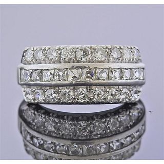Platinum Diamond Half Band Ring