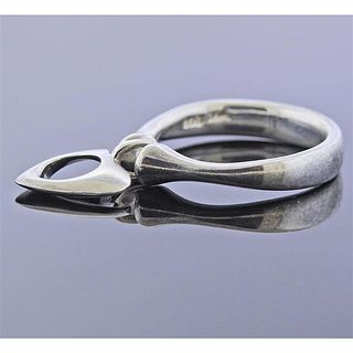 Georg Jensen Silver Heart Charm Ring