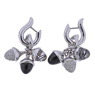 Tamara Comolli 18K Gold Diamond Onyx  Earrings 