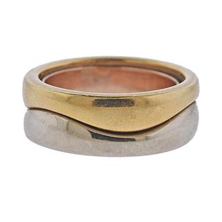 Cartier 18K Two Tone Gold Band Ring